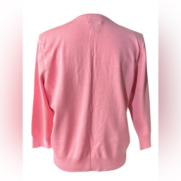 NY Collection Rose Pink Cardigan Sweater, size XL - Picture 10 of 13